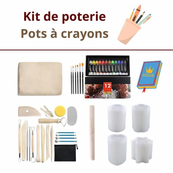 Kit de poterie pour pots à crayons