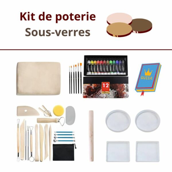 Kit de poterie pour sous-verres