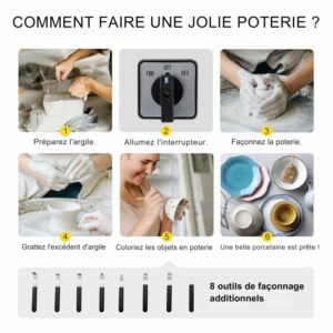 Tour de potier professionnel avec pédale – Image 3