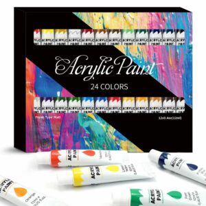 Recharge de peinture acrylique pour poterie - 24 couleurs