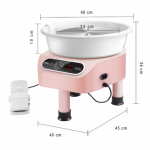 Tour de potier électrique avec pédale et set d’outils - 3 coloris – Image 3