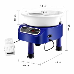 Tour de potier électrique avec pédale et set d’outils - 3 coloris – Image 2